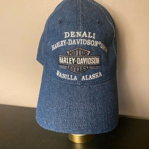 vintage Harley Davidson Denim Hat